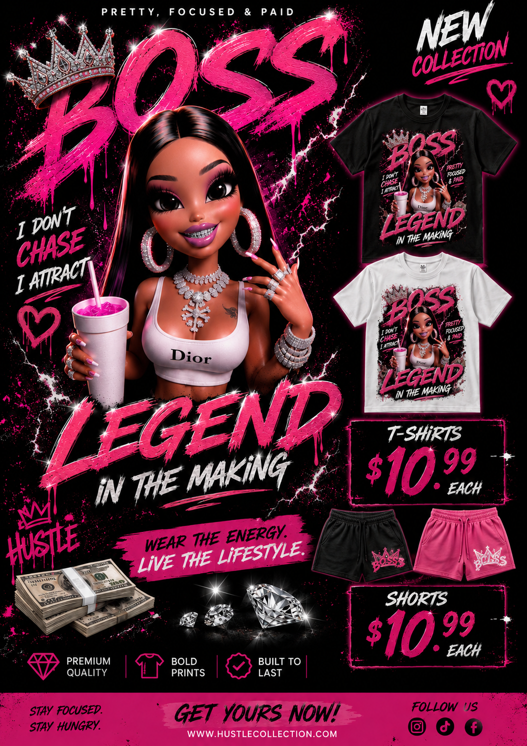 Women t shirt & shorts merch